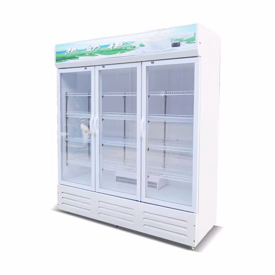 最低価格 3 層ビールドリンクバー冷蔵庫ガラスドア飲料ディスプレイミニ冷蔵庫コンプレッサー付き