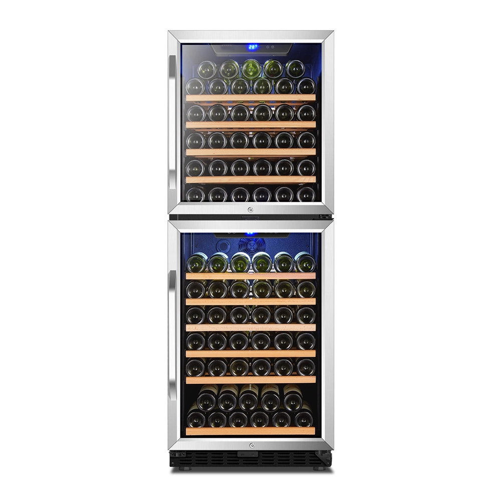 380L Double Doors Dual Zone Compressor Fan Cooling Wine Cooler