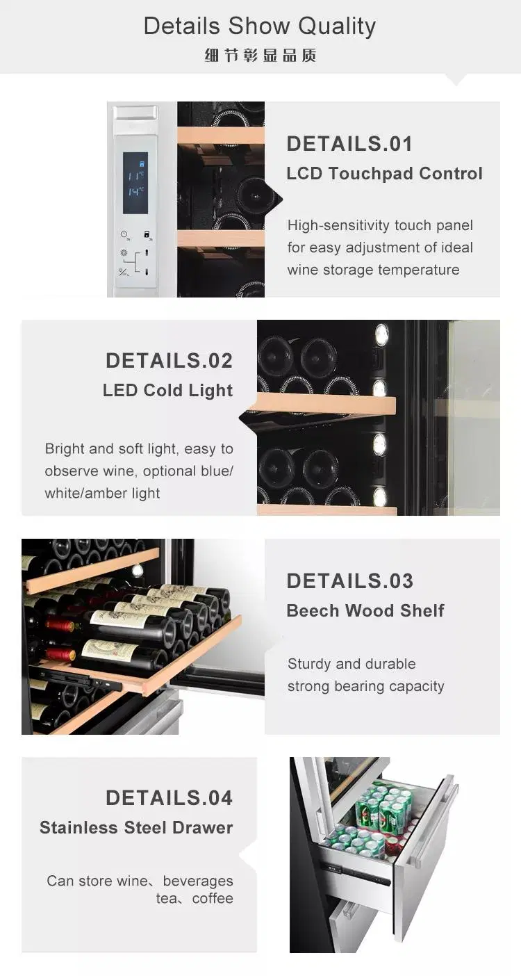 Household Commercial Compressor Wine Refrigerator and Beverage Center